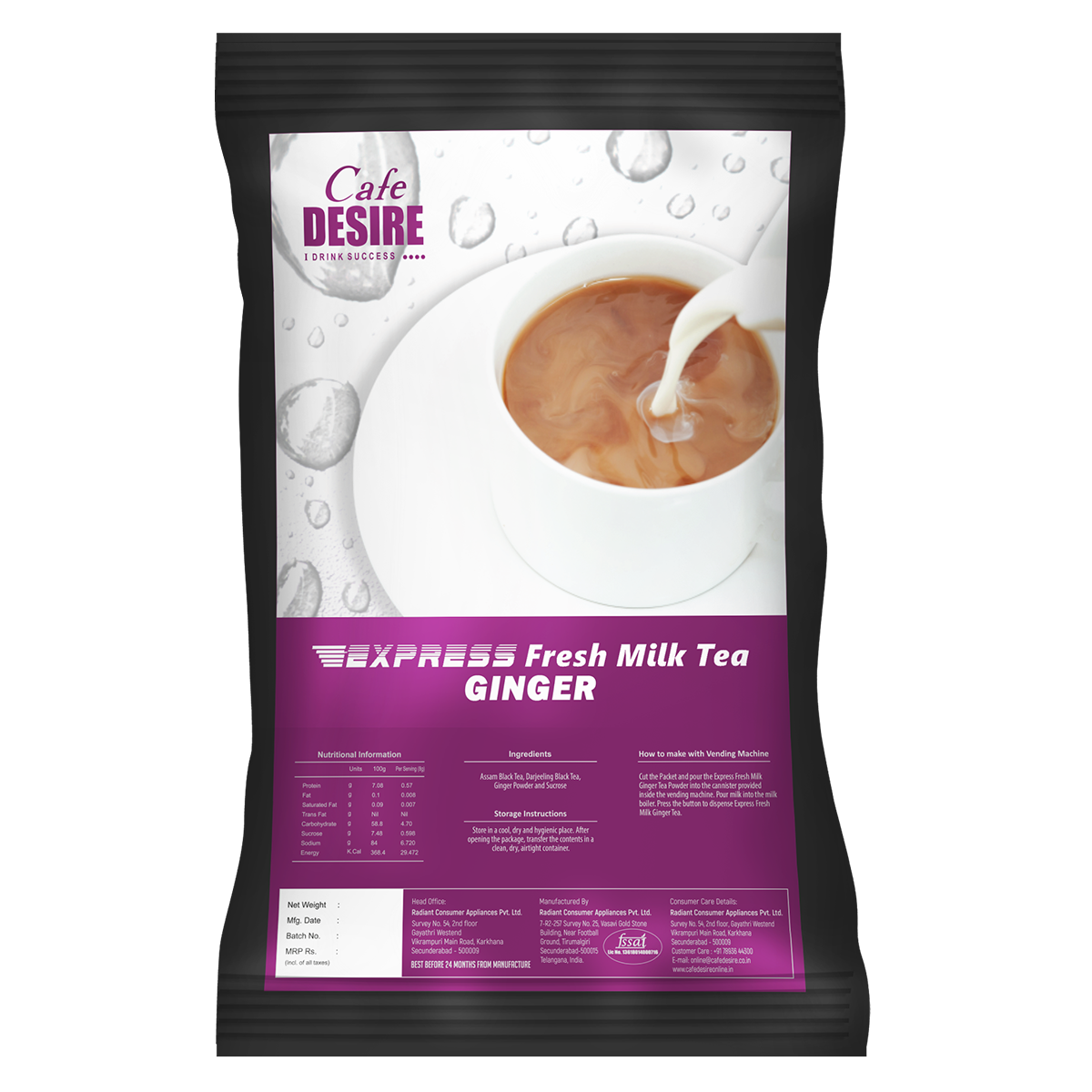 12KG  - EXPRESS GINGER TEA - (1KG X 12) CARTON BOX