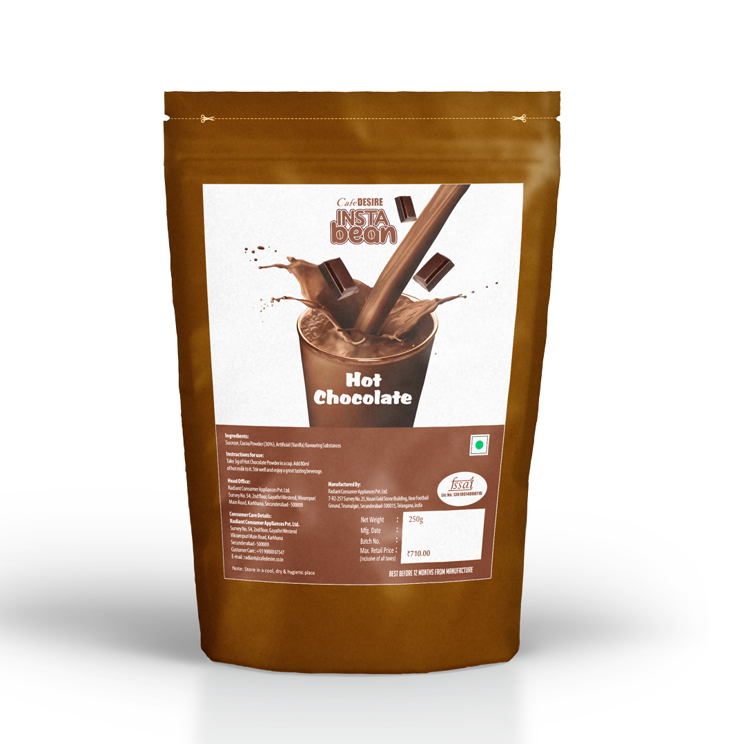 2.5KG HOT CHOCOLATE - INSTA BEAN RANGE (250G X 10 NOS) CARTON BOX