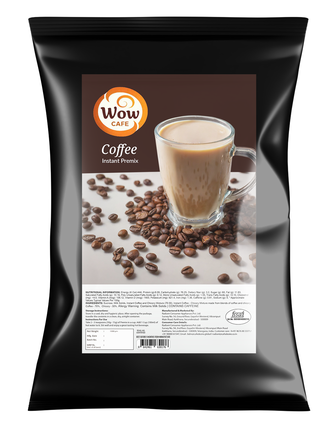 12 kg - Wow Coffee Premix (1 kg x 12) - Carton Box